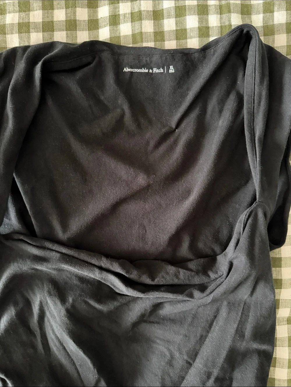 Abercrombie & Fitch Black Ruched Snap-Front Bodysuit - Picture 2 of 4